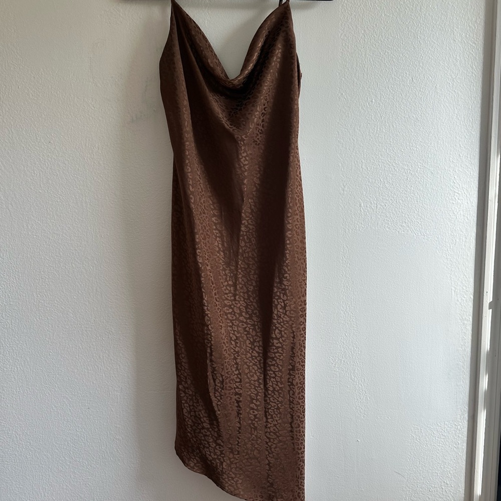 Elegant Brown Women's Dress